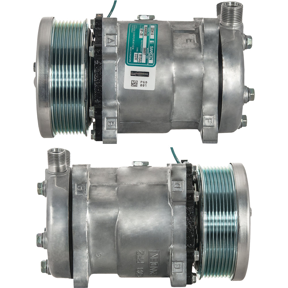 COMPRESSOR SD5H14 6697 PV8 119mm 24V VOR EAR MOUNT 20-06697-AM