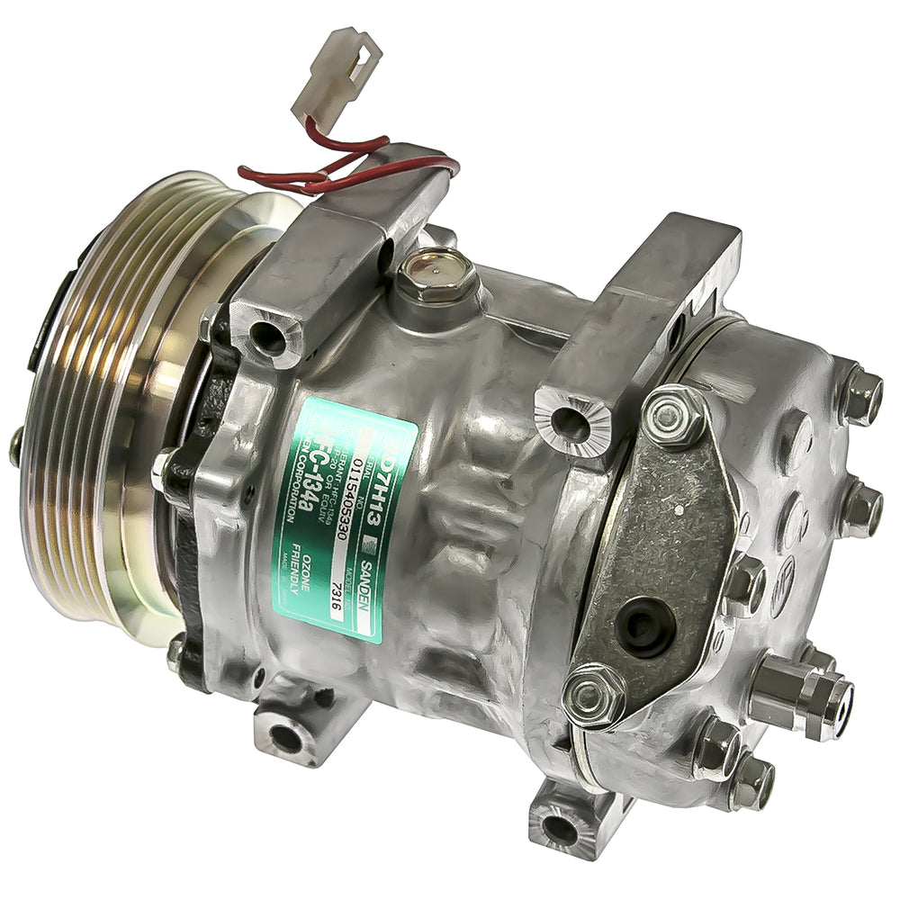 COMPRESSOR SD7H13 PV5 119mm 12V WP HEAD DIR MT VERT PAD 20-07316