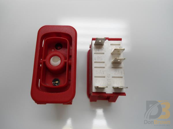 210523 Collins B Switch Spst On-Off Red Bezel