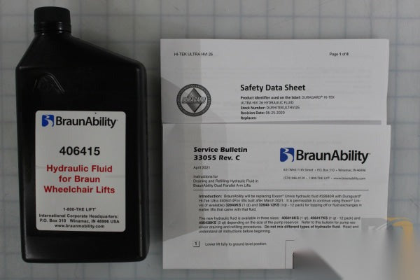 406416KS 406415 Hydraulic Fluid Kit Shipout