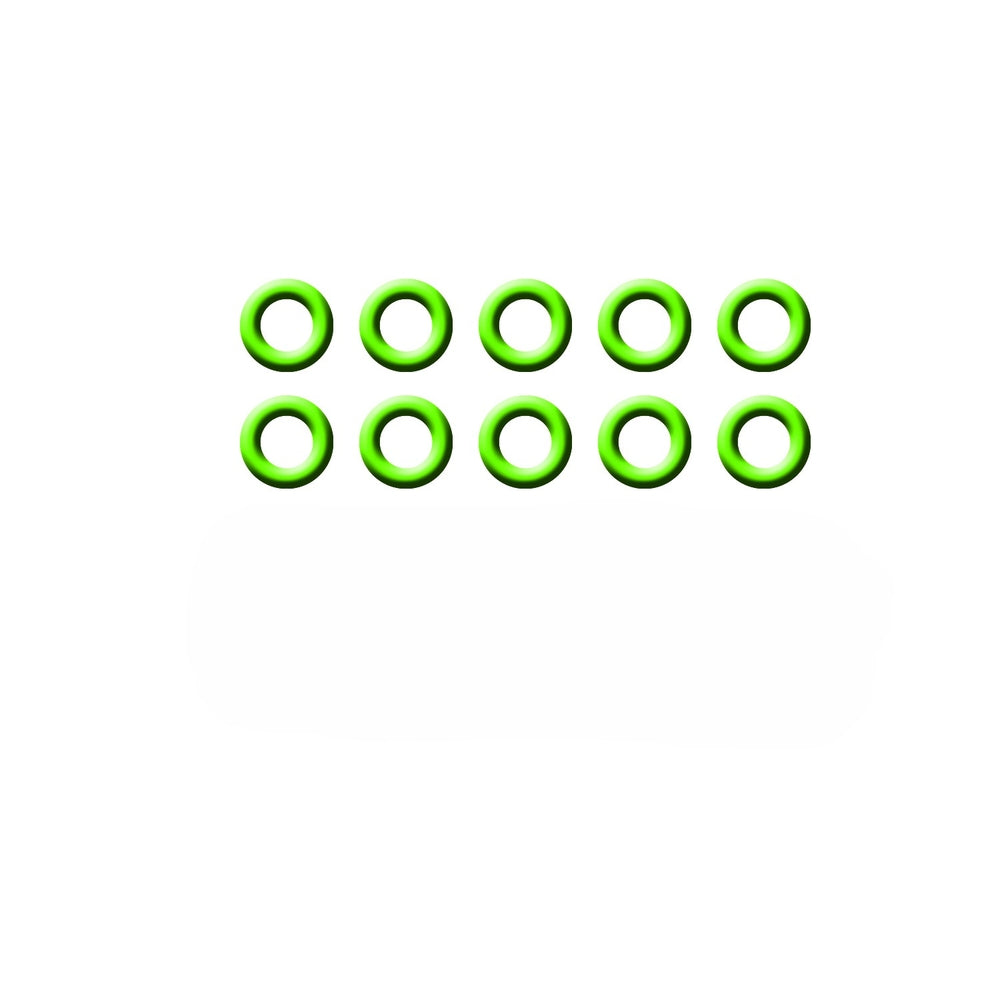 10 PK GREEN HNBR O-RING - #6 (3/8in) P-NUT MT0234-10