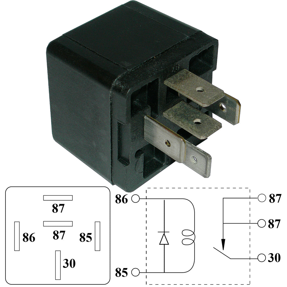 Relay, 5 Pin - Dual Output - 12 Volts MT1450