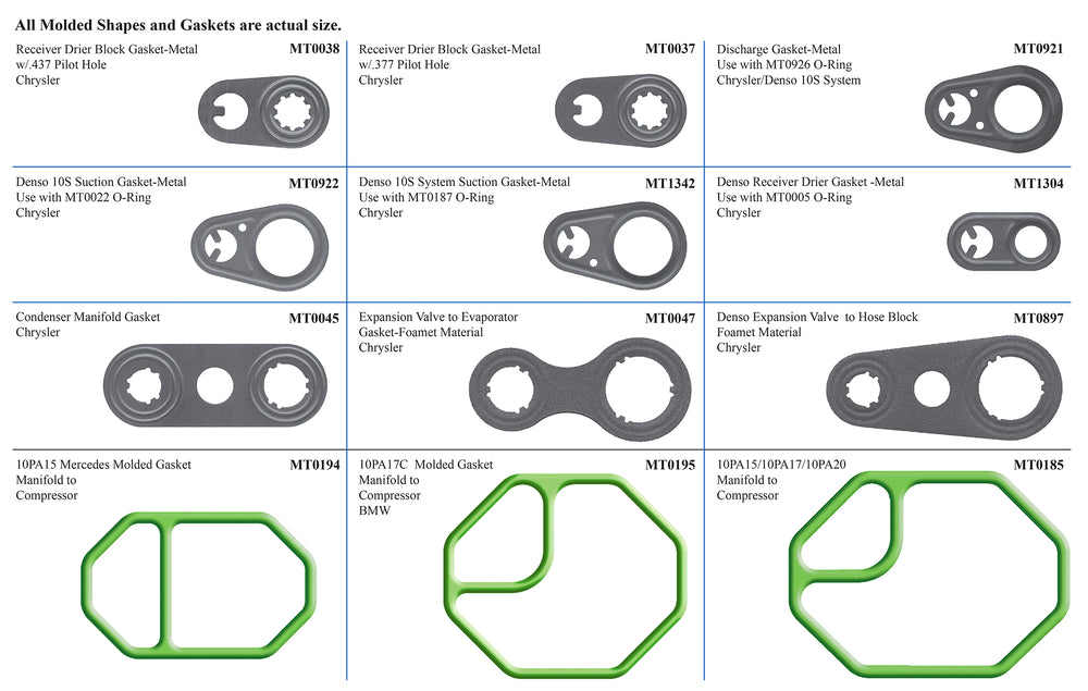 Rapid Pro II A/C Kit-box 4 Molded Gaskets MT9605