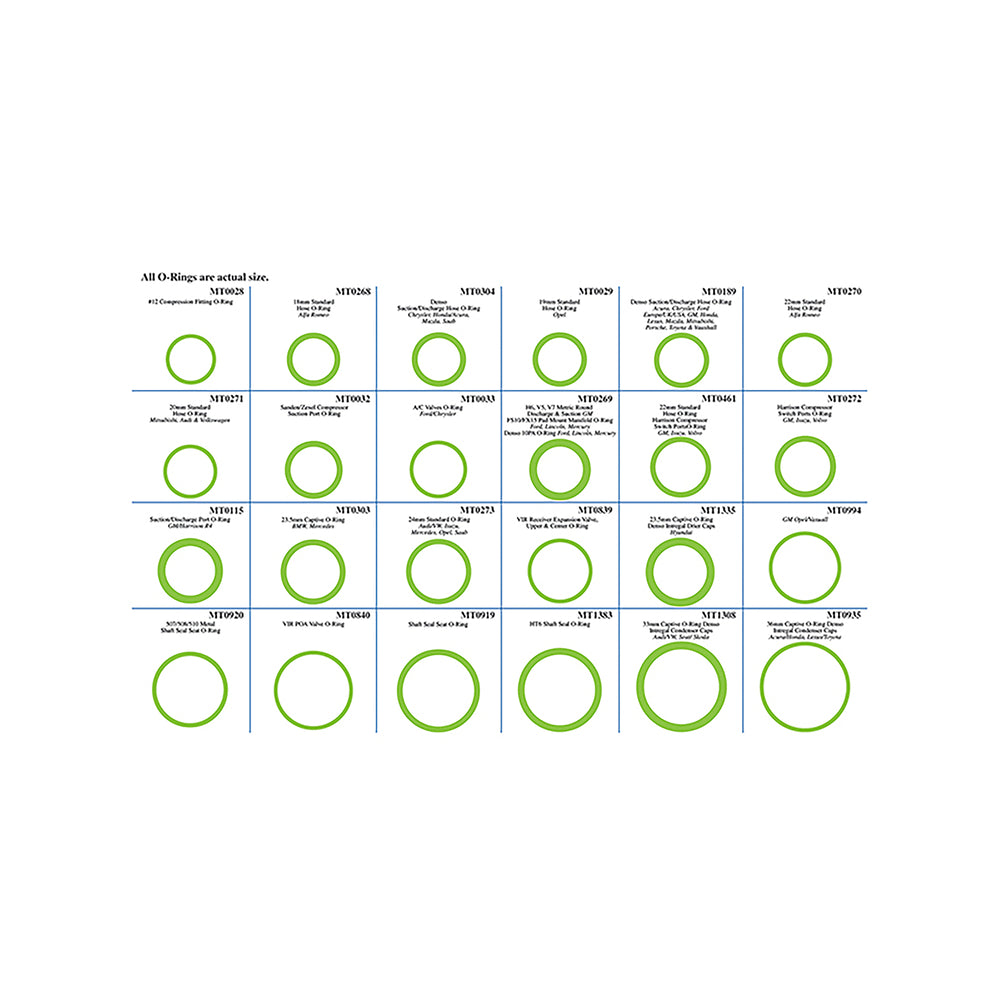 Ultimate - 24 Compartment Kit O-rings .724 to 1.42 MT9614