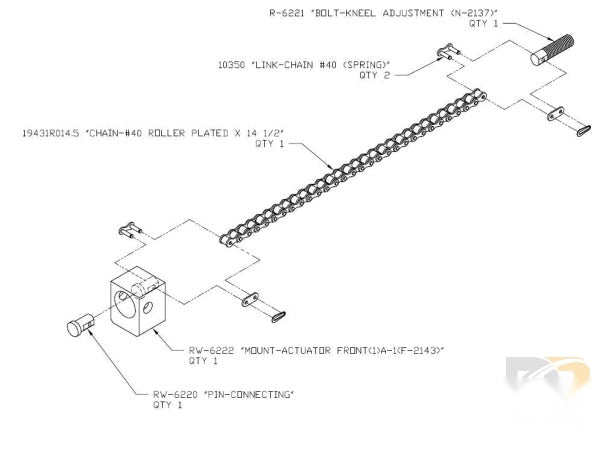 CHAIN KIT NS KNEEL #40 KIT SHIPOUT N-2107.8KS