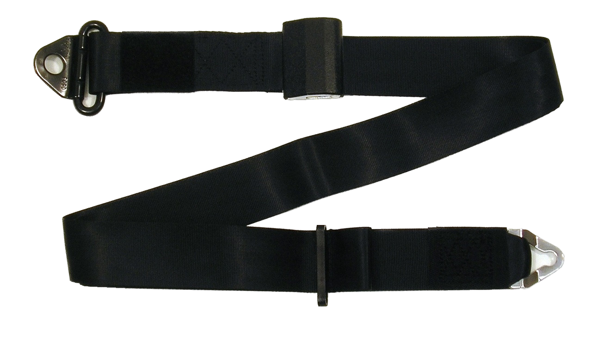 Standard QRT fixed mounted shoulder belt, black Q5-6410-BLK