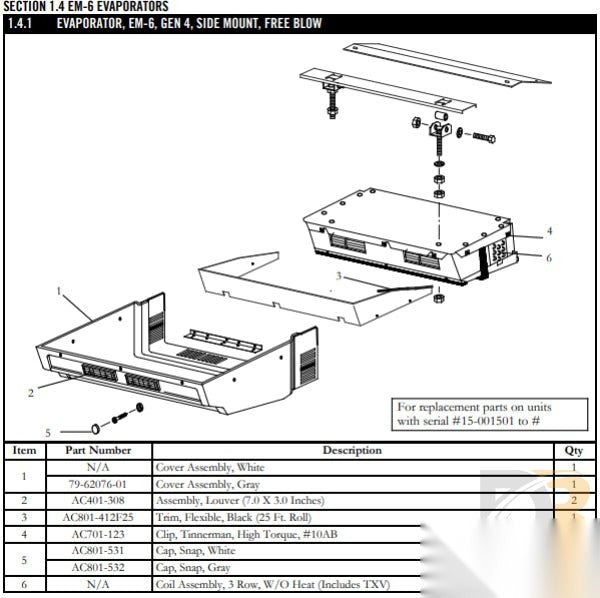 Louver W/b Assmb 3X7 AC401-308