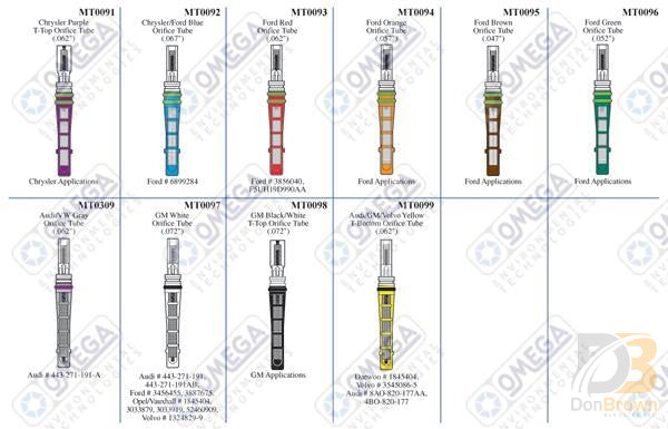 New Euro Cabinet - Orifice Tubes Mt9573 Air Conditioning