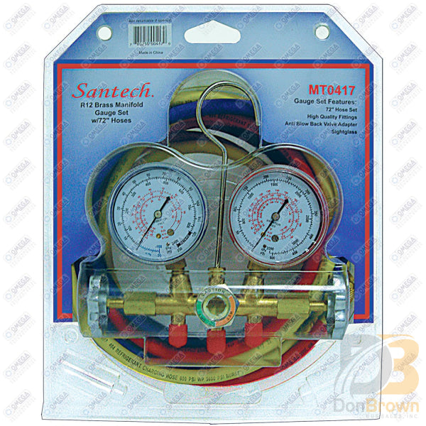 R12 Brass Gauge Set W 72 Hoses Mt0417 Air Conditioning