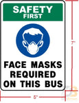 Face Mask Required On This Bus Decal Parts