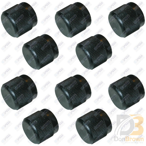 10 Pk R12 Valve Cap - Black Plastic Low & High Mt0060-10 Air Conditioning