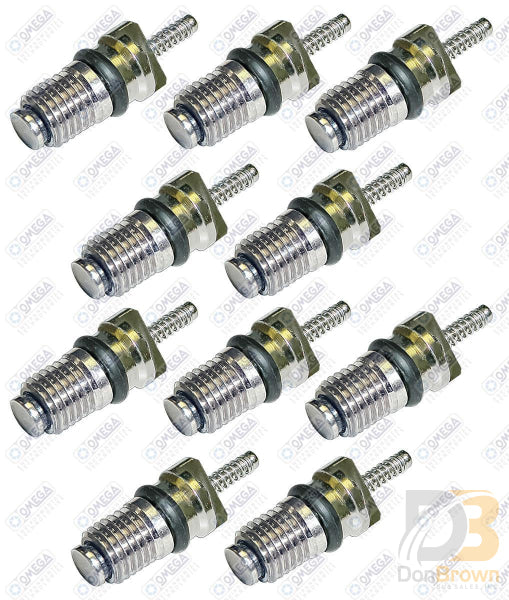 AC Schrader Valve Core Fitting Kit - 5x M8 & 5x M10 Valves For Ford, GM & More - MT0050, MT0065 Compatible