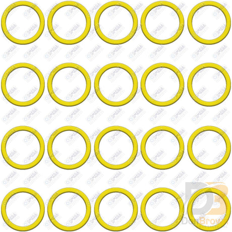 20 Per Yellow Hnbr O Rings Mt3807 Air Conditioning