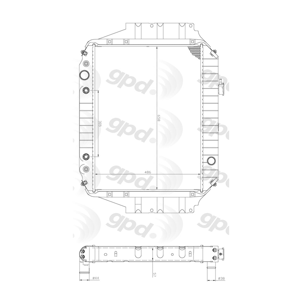 Radiator 96-92 Econoline Van 5.0-5.8L 24-80558