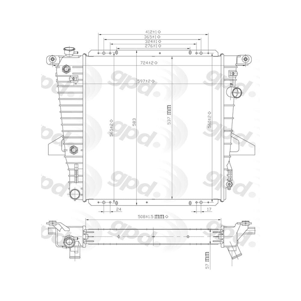 Radiator 97-95 Ford Explorer 4.0L 24-80572