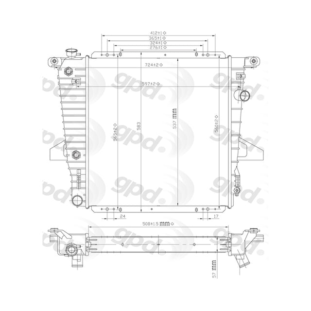 Radiator 97-95 Ford Explorer 4.0L 24-80572