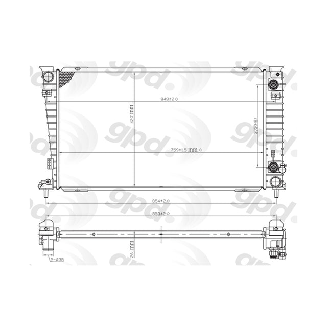 Radiator 99-03 Ford Winstar/04-06 Freestar 24-80582