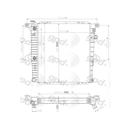Radiator 00-01 Explorer/mountainer 4.0L Sohc 24-80600