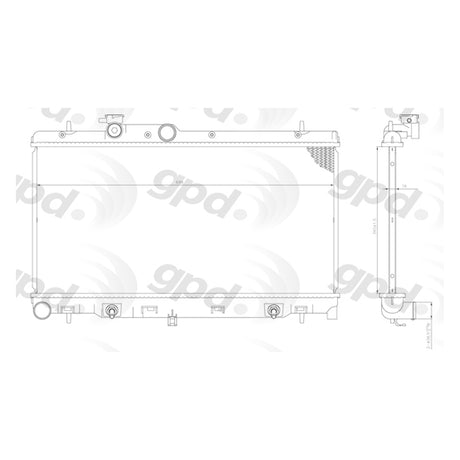 Radiator 00-01 Subaru Legacy / Outback 2.5 H4 A/mt 24-80710