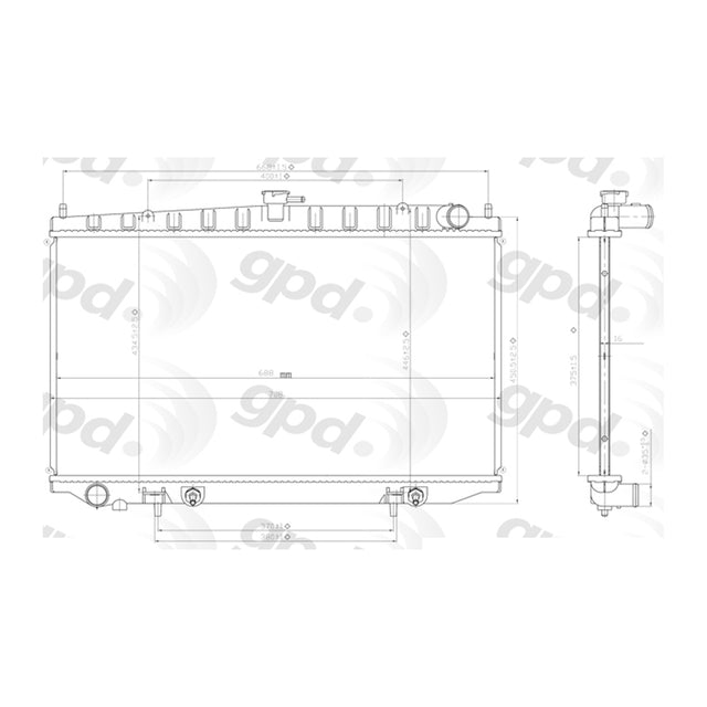 Radiator Nissan Altima 2.4 98-01 24-80744