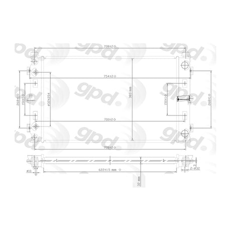 Radiator Stratus/sebring/cirrus L4 00-95 24-80745