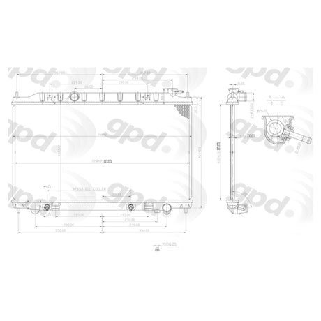 Radiator Nissan Altima 3.5L 02-06 24-80770