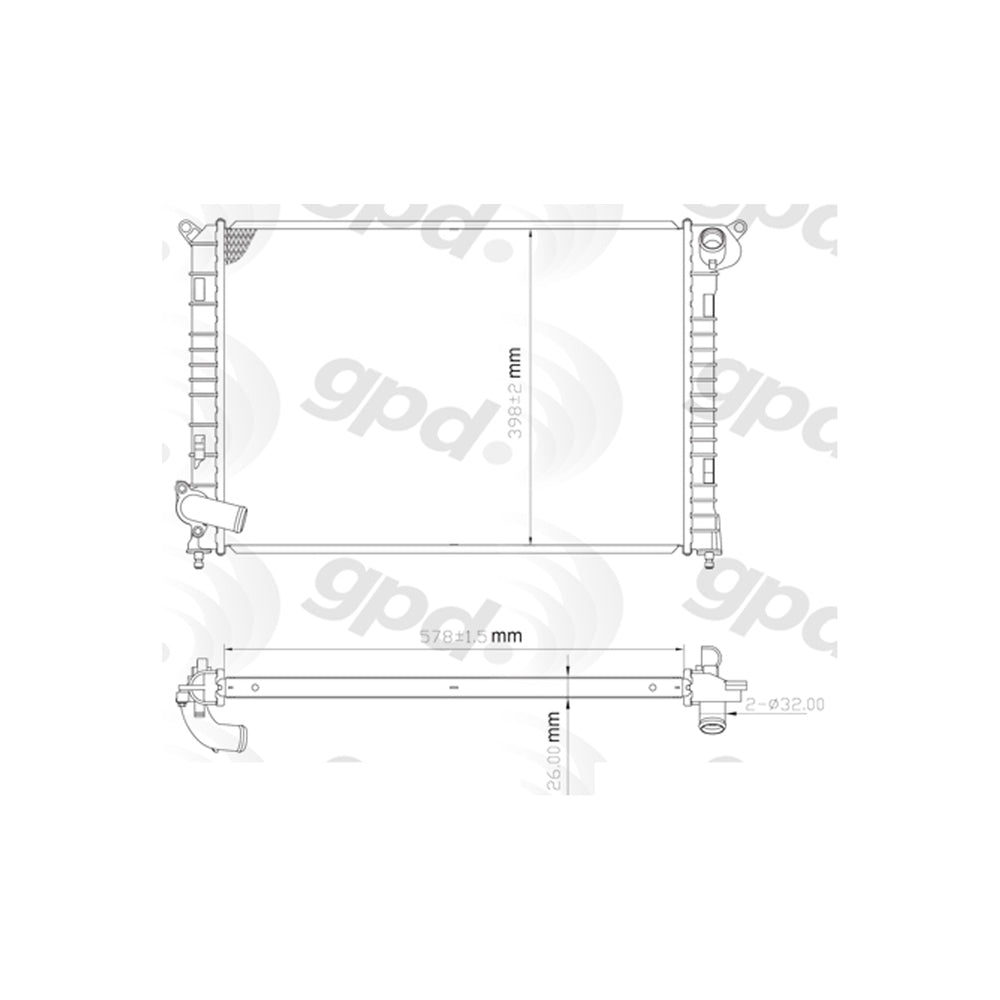 Radiator 02-07 Mini Cooper Base Model 24-80796