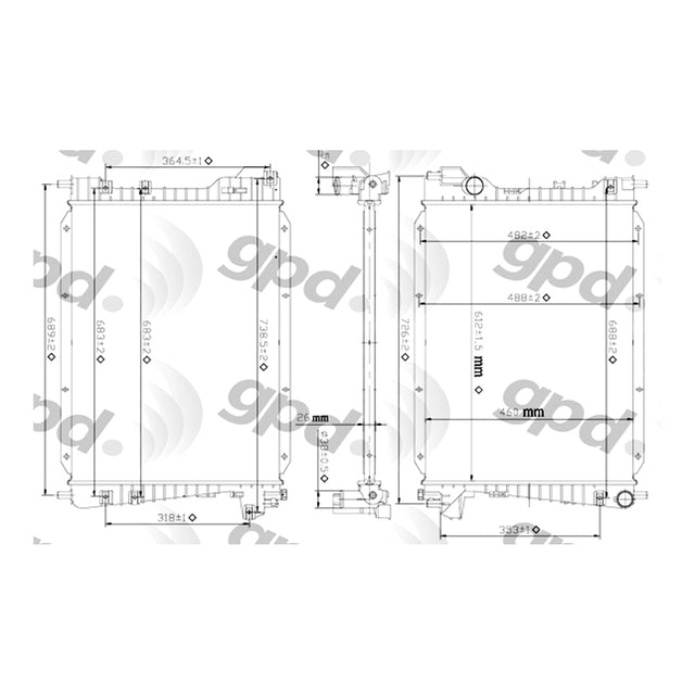 Radiator 00-05 Thunderbird Lincoln Ls 24-80828
