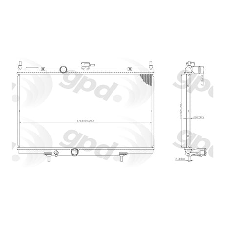 Radiator 07-08 Nissan Sentra 2.0L A/mt 24-80856