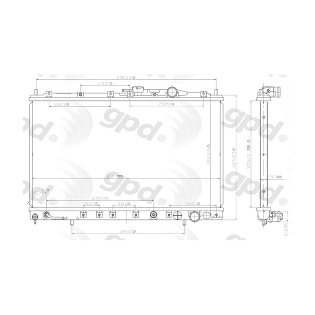 Radiator 92-96 Mits Expo/eagle Summit 24-80895