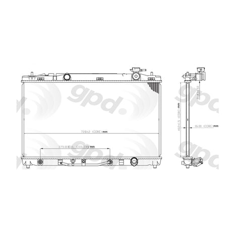 Radiator 07-08 Toyota Camry 2.4L At/mt 24-80916
