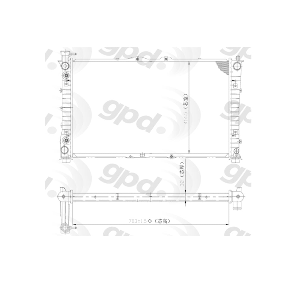 Radiator 03-06 Kia Sorento 3.5L A/t 24-80943