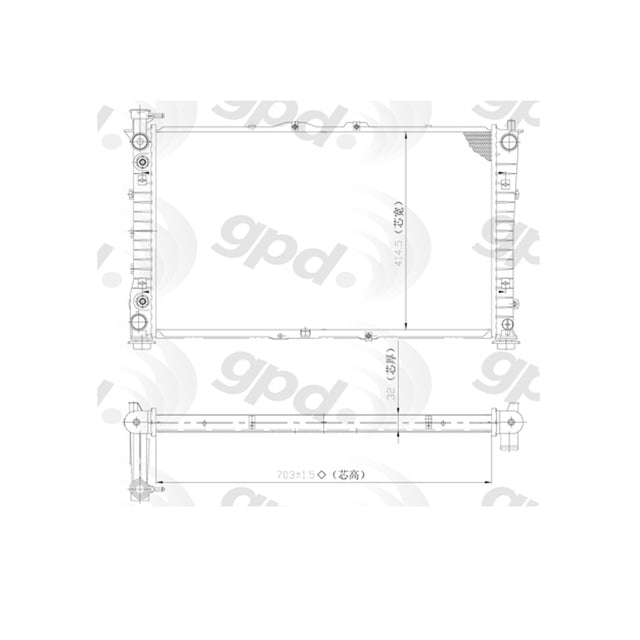 Radiator 03-06 Kia Sorento 3.5L A/t 24-80943
