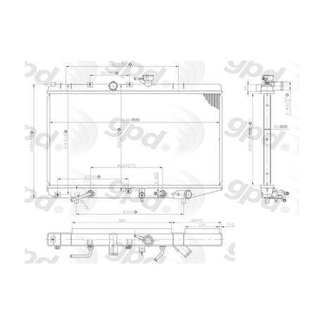 Radiator 01-02 Kia Rio 1.5L At/mt 24-80945