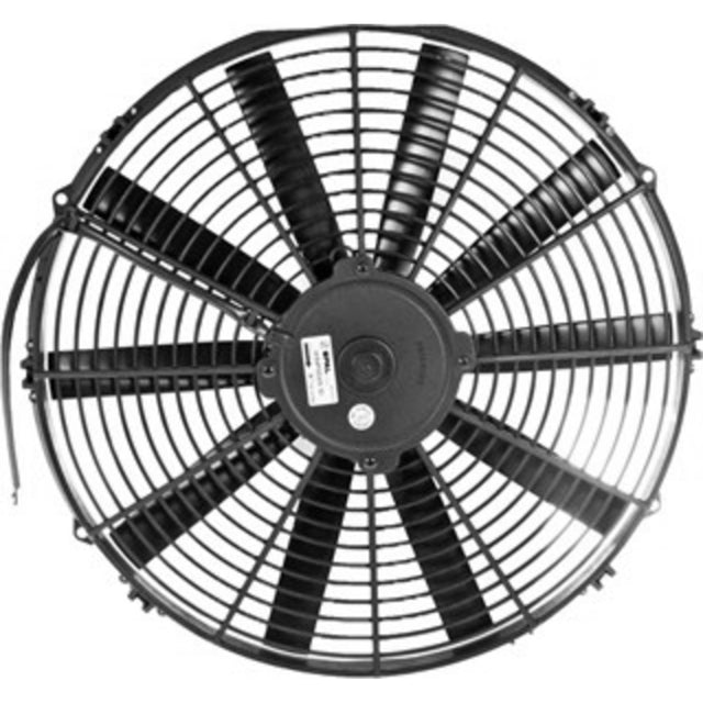 FAN ASSEMBLY 16in PUSHER STRAIGHT BLADE SPAL 12V 25-14901