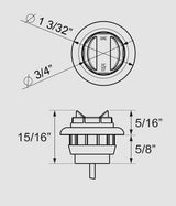 3/4 Led Round Amber Mcl11Akb 08-008-058 Bus Parts