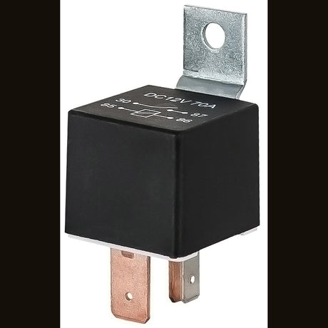 Relay 12V 50A Spst 4 Term W/brkt and Res Packed Bulk 30-13420