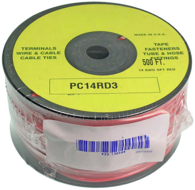 Wire 14 Gauge Red 100 FT Per Roll 33-13654