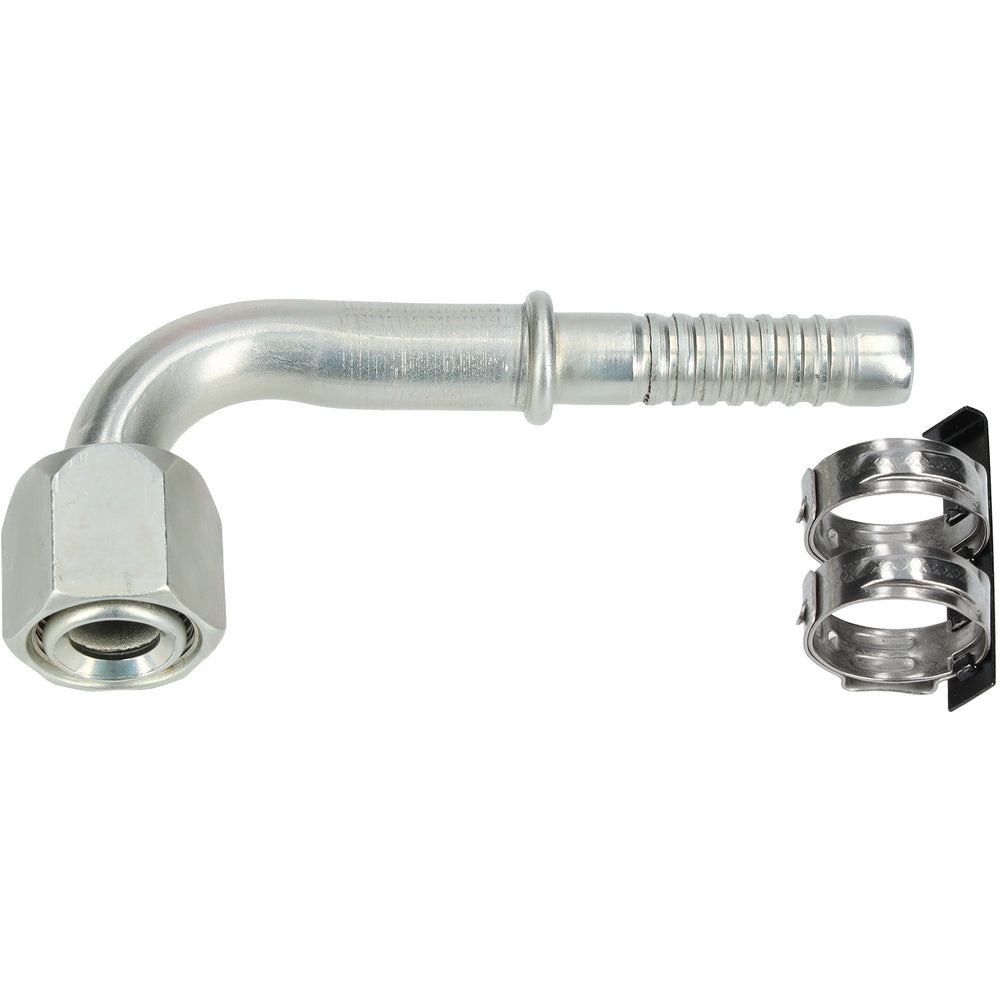 FITTING 90 DEG #8 FFLx#8 AIR-O-CRIMP W/CLAMP 35-AN1122C
