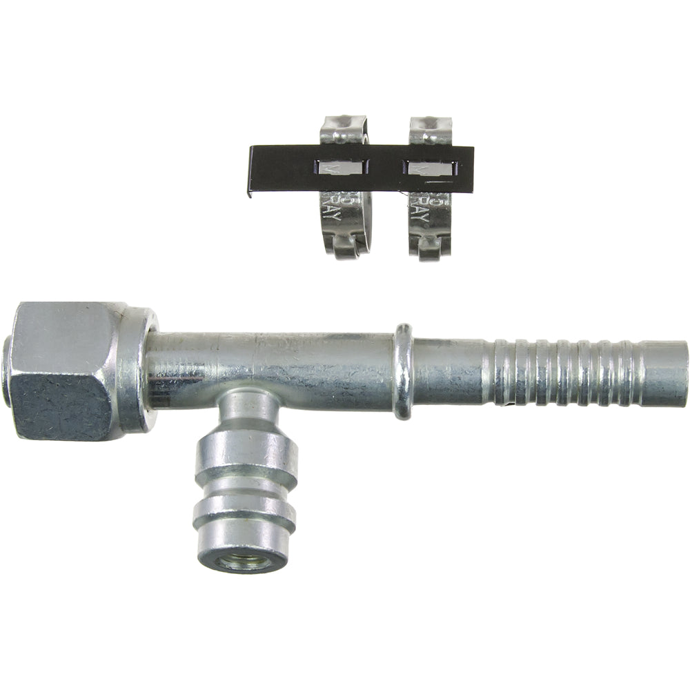 FTG STR #8 FOR x #8 W/R134 PORT AIR-O-CRIMP 35-AN1302-3C