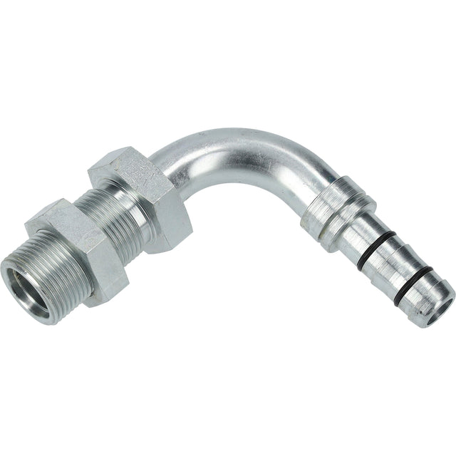 FTG BULKHEAD #12 90DEG MALE x #12 EZ CLIP HOSE 35-EZ1730