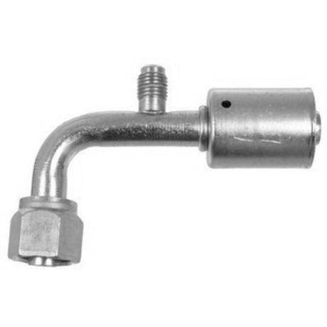 Fitting Steel Bl#8- 90FOR X 10HOSE W/r12 Chg Port 35-S1326-1