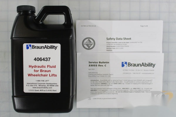 406438KS 406437 Hydraulic Fluid 2QT Kit Shipout - Don Brown Bus Parts