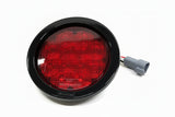 100CS0015 HLE 4" Round Red Stop-Tail-Turn Light W/ Plug - Don Brown Bus Parts