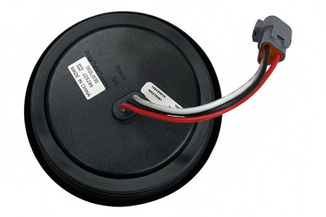 100CS0015 HLE 4" Round Red Stop-Tail-Turn Light W/ Plug - Don Brown Bus Parts