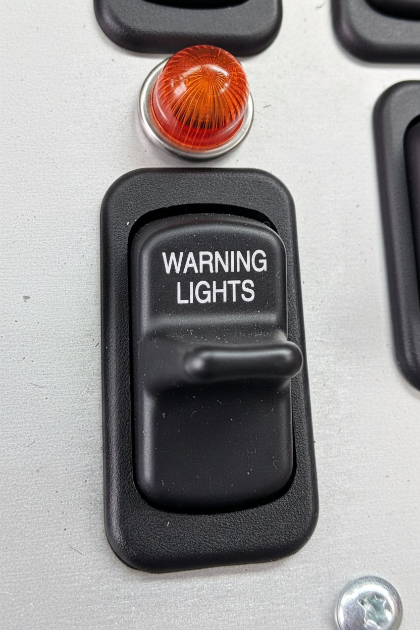 CB210500-2 Collins SWITCH ROCKER "WARNING LIGHTS" - Don Brown Bus Parts
