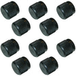 10 Pk R12 Valve Cap - Black Plastic - Low & High MT0060-10