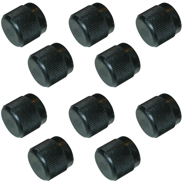 10 Pk R12 Valve Cap - Black Plastic - Low & High MT0060-10