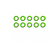 10 PK GREEN HNBR O-RING - #6 (3/8in) P-NUT MT0234-10