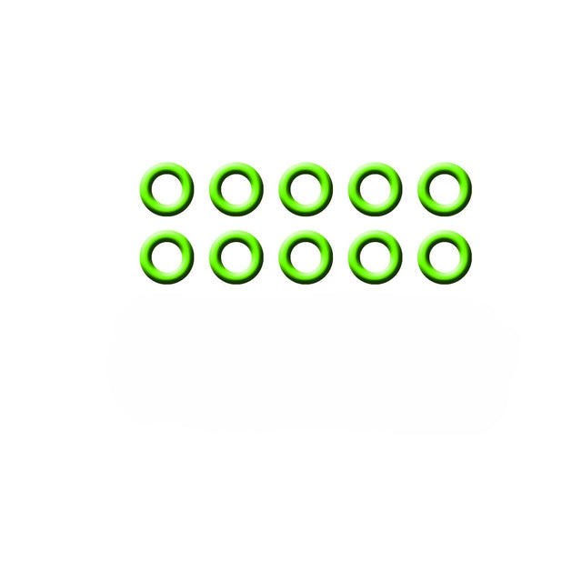 10 PK GREEN HNBR O-RING - #6 (3/8in) P-NUT MT0234-10